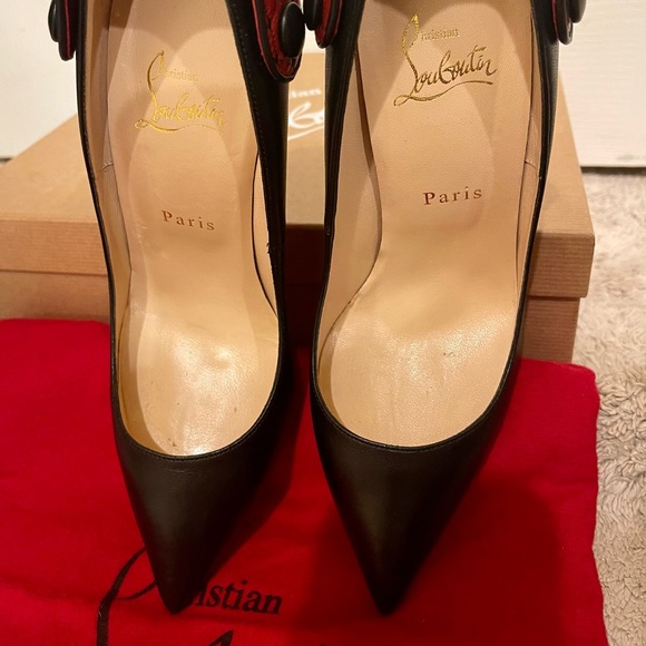 Christian Louboutin Huguetta Pump 129 Nappa Black Bronze Pump - Picture 7 of 12
